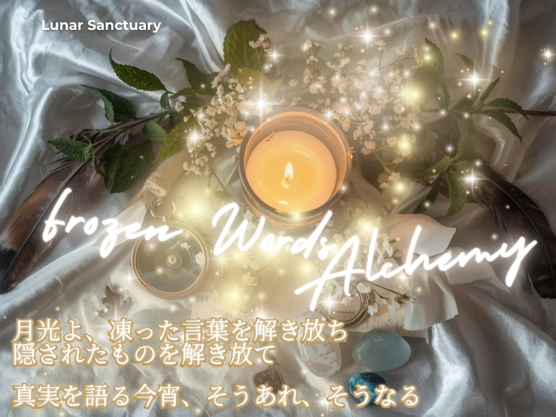 Frozen Words Alchemy�b�o�q�������R�[���h���[���̍Ւd�C���[�W�b�H���E���E�A�C�X�u���[�̃N���X�^���Ɣ������ԁE�K���X�L�����h�����P���~��altar�b���������t�����������`���A���b�d�b�肢�A���V�F Moon Sanctuary