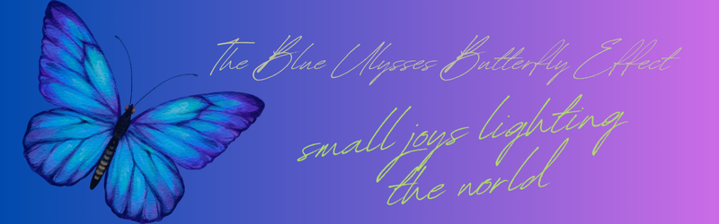 VXu[`p[ṽOf[Voi[BuThe Blue Ulysses Butterfly Effect / small joys lighting the worldv̕BpӒL[ЉE[ZbVēp