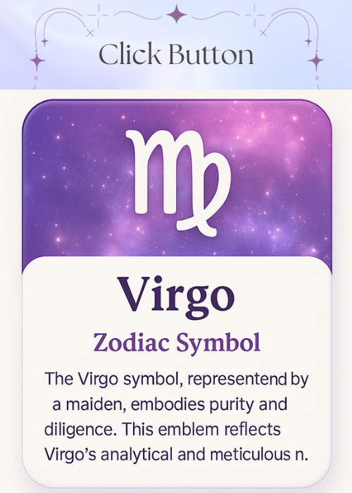 Virgo SymbolbClick Button EFJ{[hiAo_XR؂ւēj